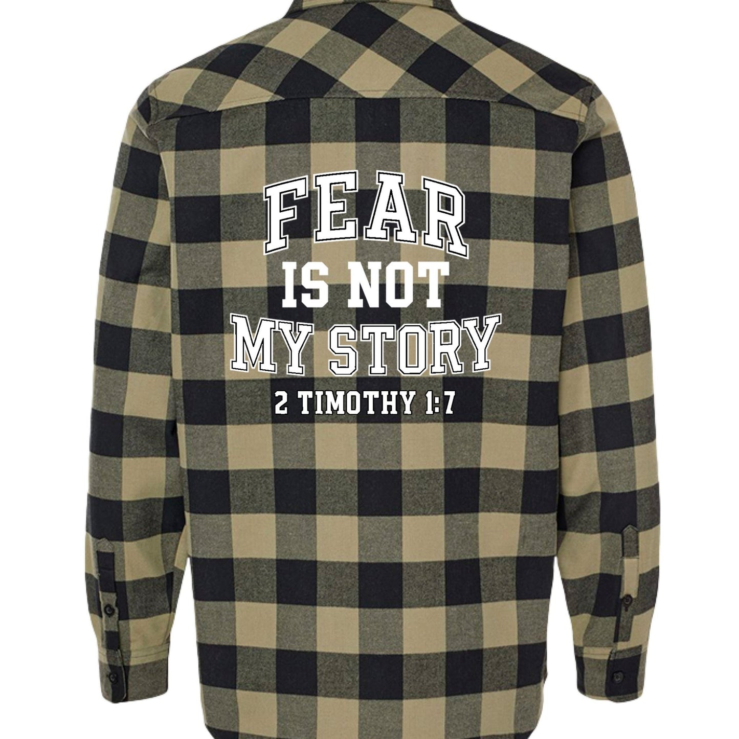 Fear Is Not My Story Men’s Christian Flannel Shirt - ClaimedbyGodDesigns