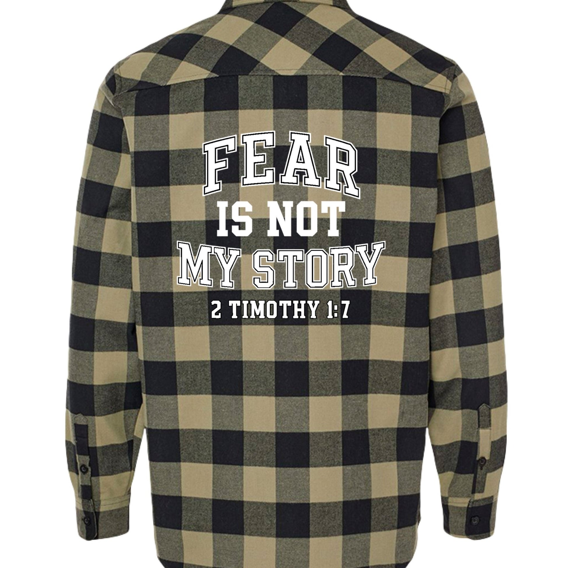 Fear Is Not My Story Men’s Christian Flannel Shirt - ClaimedbyGodDesigns
