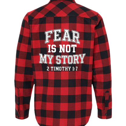 Fear Is Not My Story Men’s Christian Flannel Shirt - ClaimedbyGodDesigns