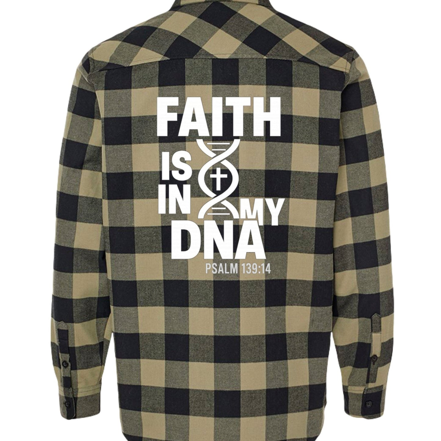 Faith Is In My DNA Men's Christian Flannel Shirt - ClaimedbyGodDesigns