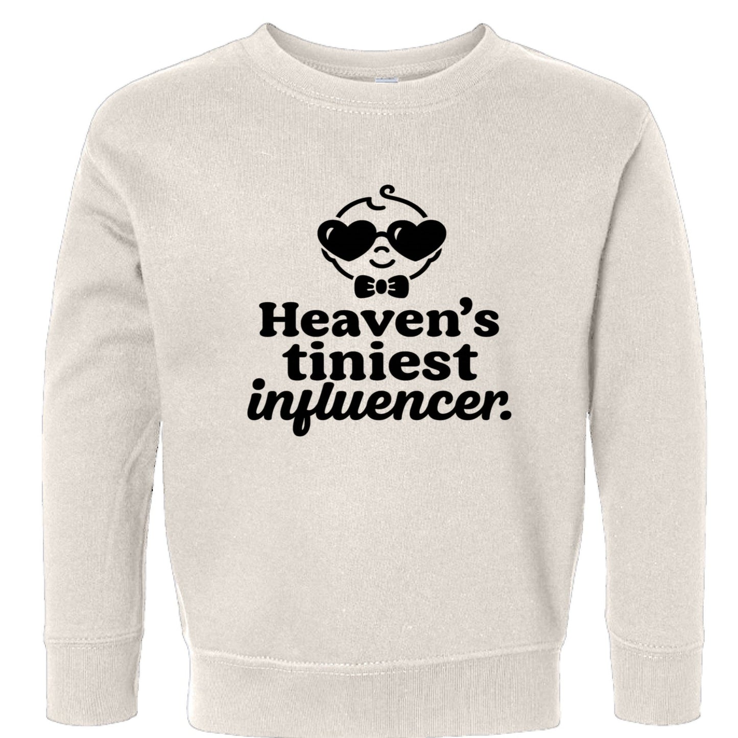 Heaven's Tiniest InfluencerToddler Christian Pullover Sweatshirt - ClaimedbyGodDesigns