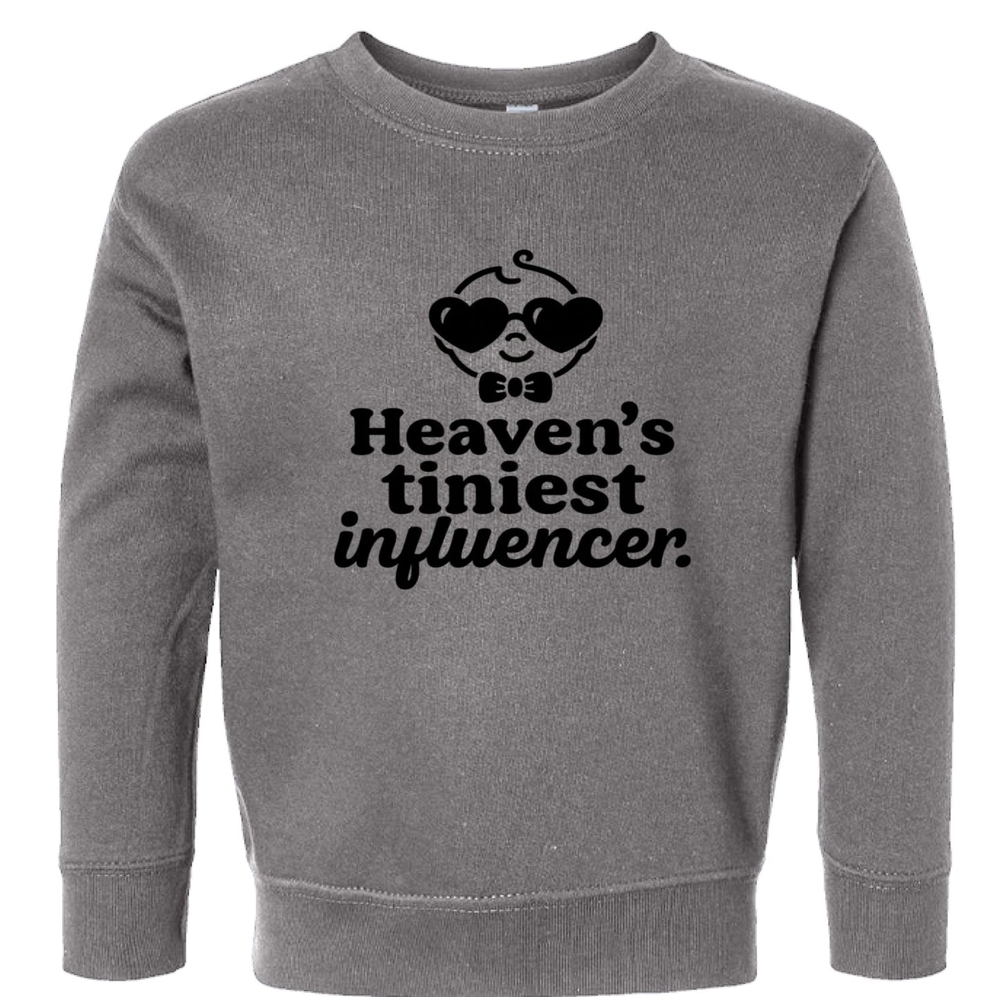 Heaven's Tiniest InfluencerToddler Christian Pullover Sweatshirt - ClaimedbyGodDesigns