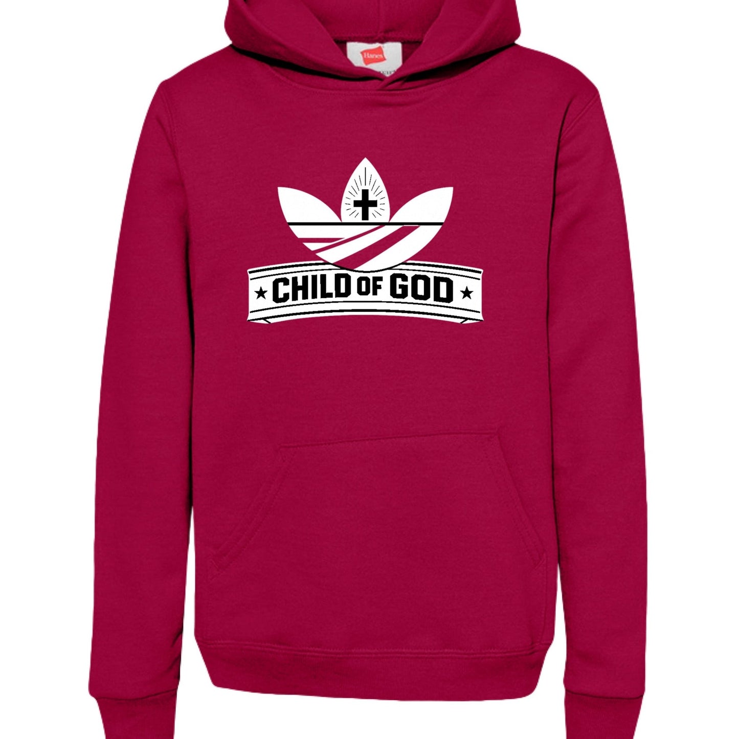 Child Of God (2) Youth Christian Pullover Hooded Sweatshirt - ClaimedbyGodDesigns