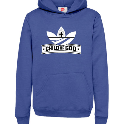 Child Of God (2) Youth Christian Pullover Hooded Sweatshirt - ClaimedbyGodDesigns