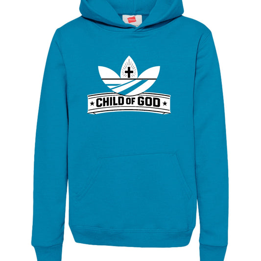 Child Of God (2) Youth Christian Pullover Hooded Sweatshirt - ClaimedbyGodDesigns