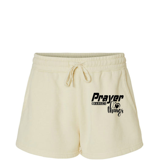 Prayer Changes Things Women's Christian Sweatshorts - ClaimedbyGodDesigns