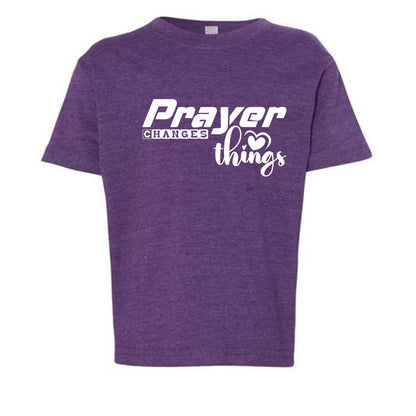Prayer Changes Things Toddler Christian T-shirt - ClaimedbyGodDesigns