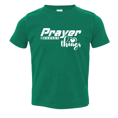 Prayer Changes Things Toddler Christian T-shirt - ClaimedbyGodDesigns