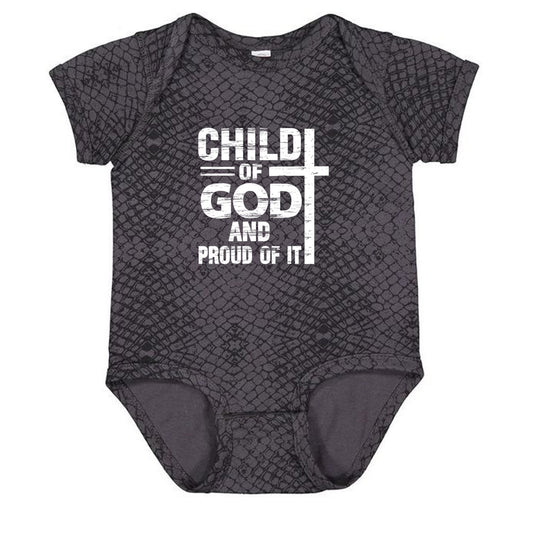 Child Of God And Proud Of It Baby Christian Jumpsuit - ClaimedbyGodDesigns