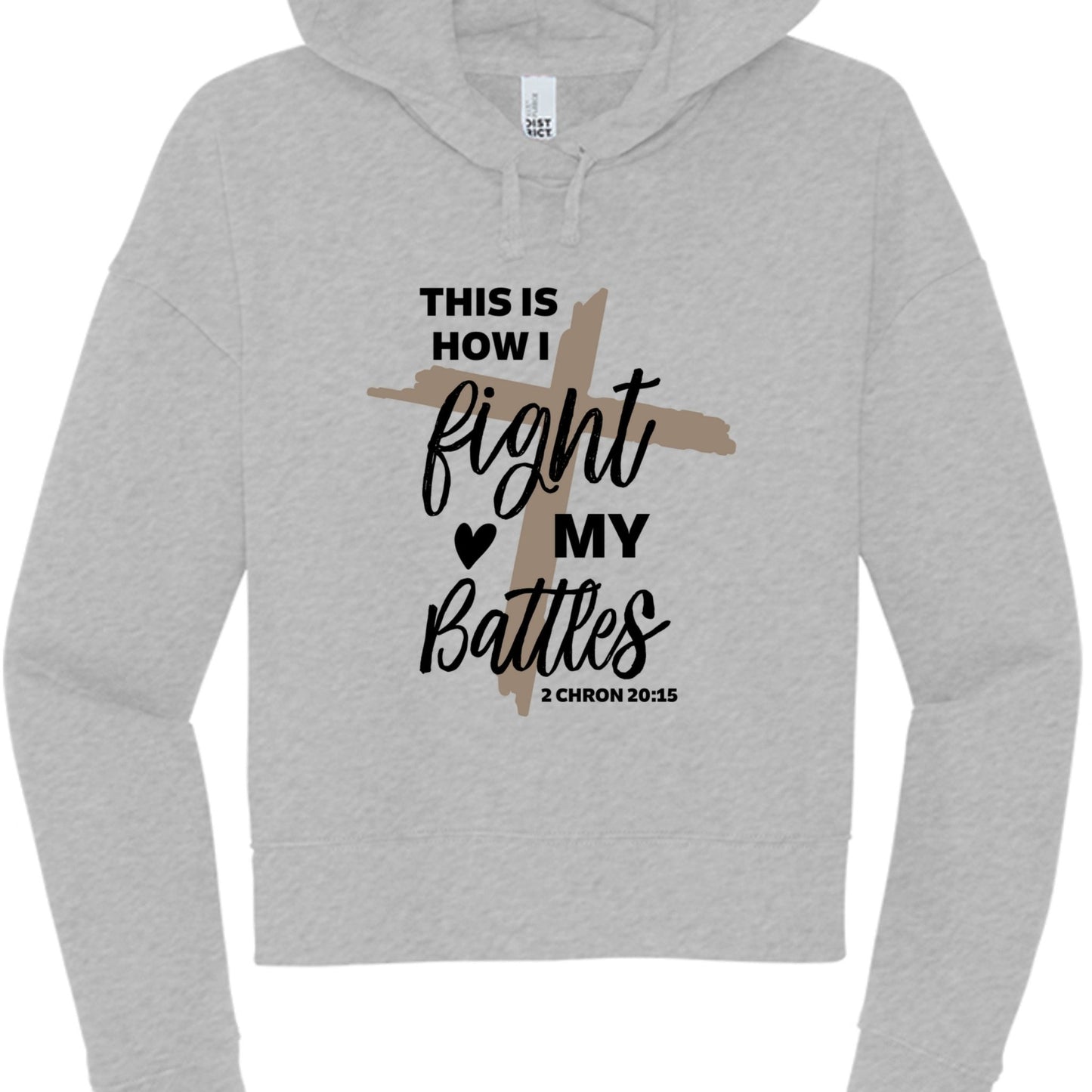 This Is How I Fight My Battles Women's Cropped Hooded Pullover Sweatshirt - ClaimedbyGodDesigns