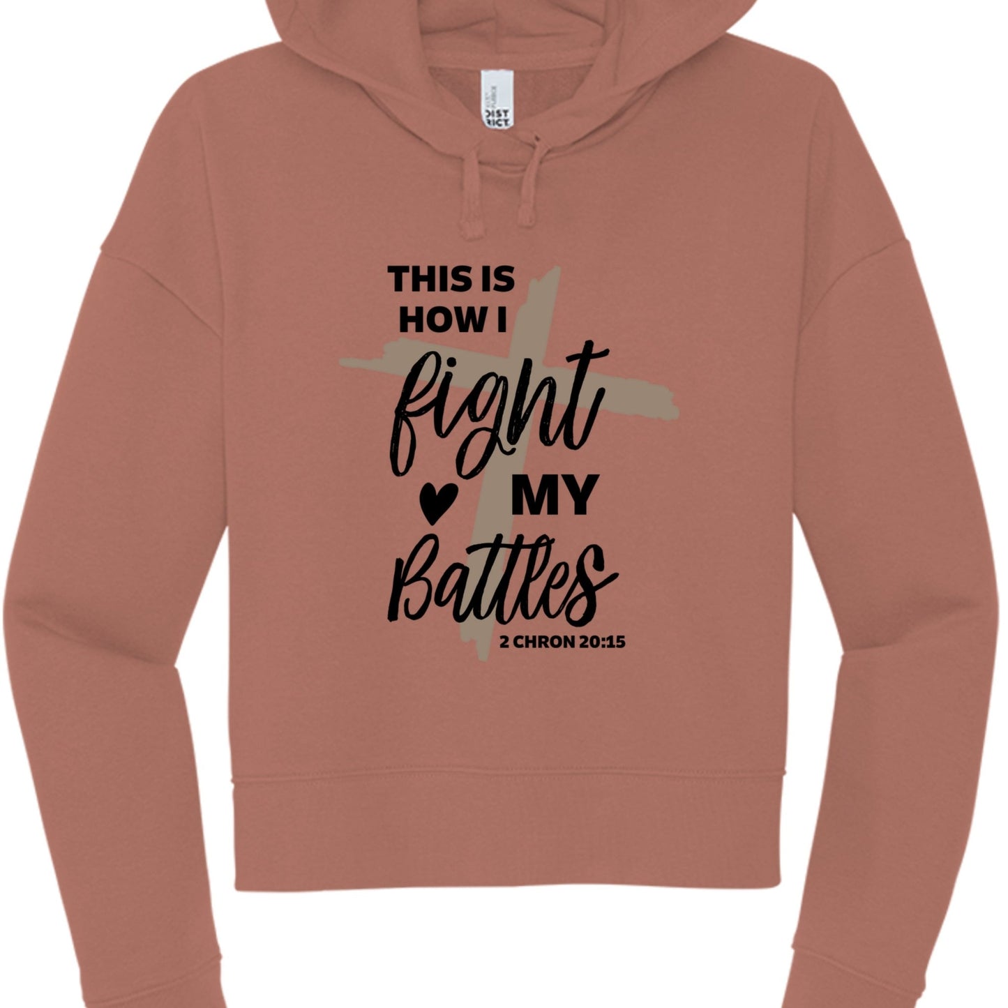 This Is How I Fight My Battles Women's Cropped Hooded Pullover Sweatshirt - ClaimedbyGodDesigns