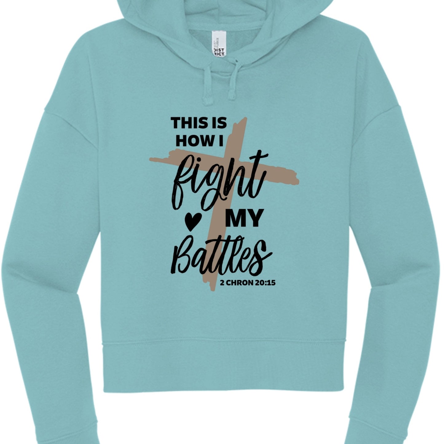 This Is How I Fight My Battles Women's Cropped Hooded Pullover Sweatshirt - ClaimedbyGodDesigns