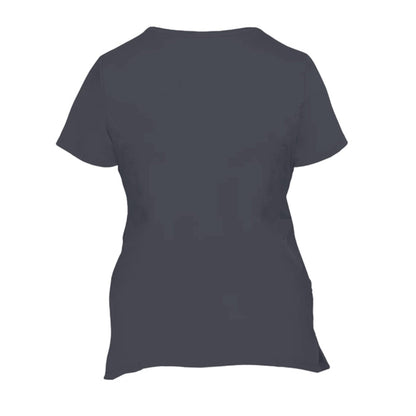 Todays Good Mood Is Sponsored By Jesus Premium Women’s Christian 2‑Pocket Juliet Stylish V‑Neck Medical Scrub Top - ClaimedbyGodDesigns