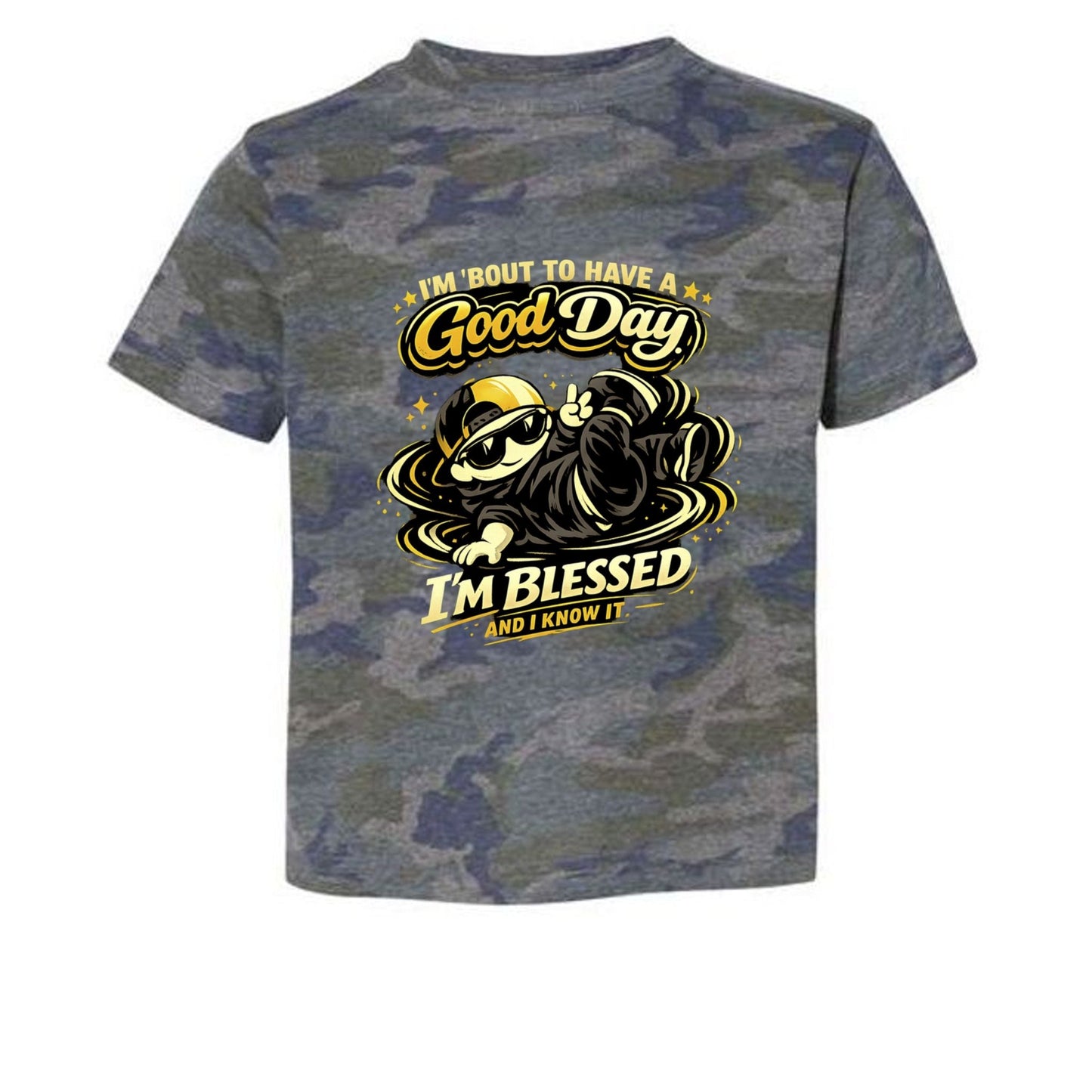 I'm 'bout To Have A Good Day I'm Blessed And I Know It Toddler Christian T-shirt - ClaimedbyGodDesigns