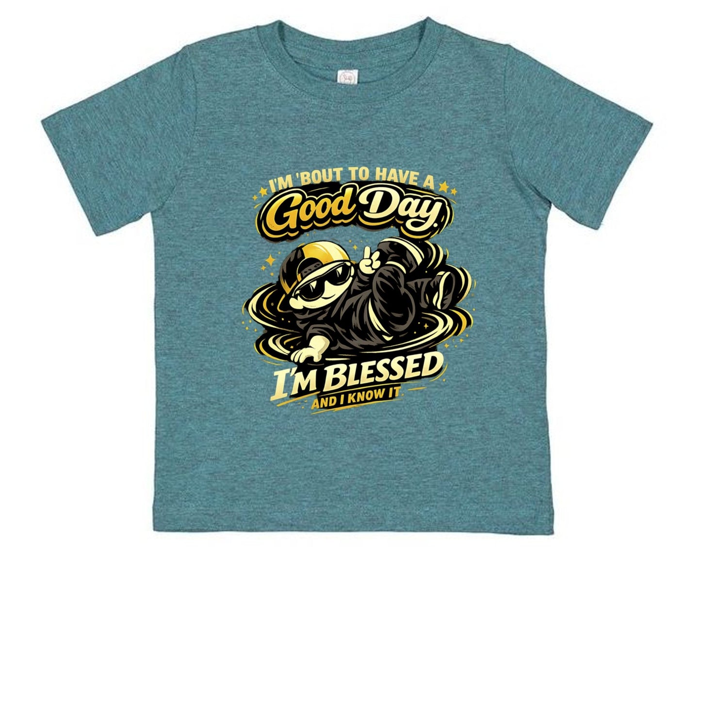 I'm 'bout To Have A Good Day I'm Blessed And I Know It Toddler Christian T-shirt - ClaimedbyGodDesigns