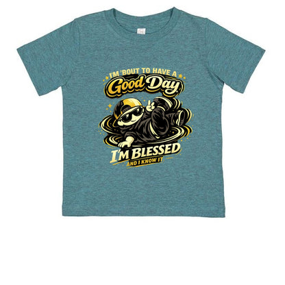 I'm 'bout To Have A Good Day I'm Blessed And I Know It Toddler Christian T-shirt - ClaimedbyGodDesigns