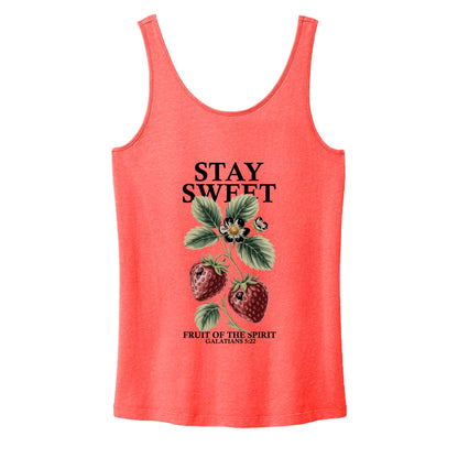 Stay Sweet Women's Christian Tank - top - ClaimedbyGodDesigns