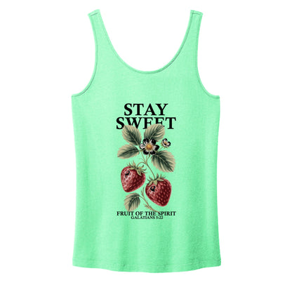 Stay Sweet Women's Christian Tank - top - ClaimedbyGodDesigns