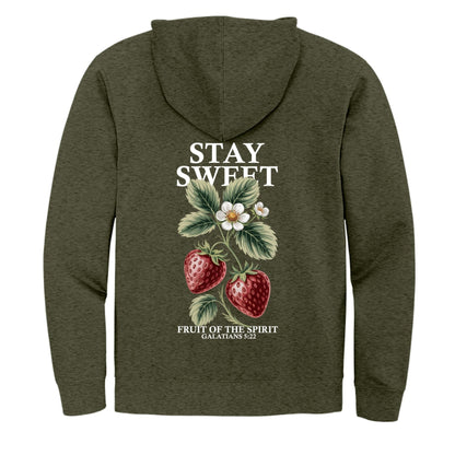 Stay Sweet Women's Christian Pullover Hooded Sweatshirt - ClaimedbyGodDesigns