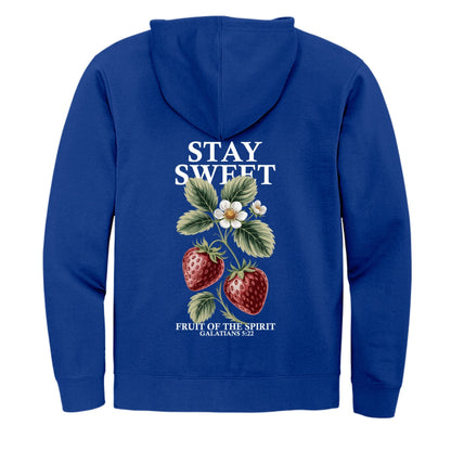 Stay Sweet Women's Christian Pullover Hooded Sweatshirt - ClaimedbyGodDesigns