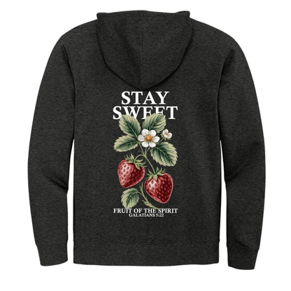 Stay Sweet Women's Christian Pullover Hooded Sweatshirt - ClaimedbyGodDesigns