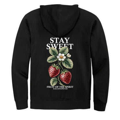 Stay Sweet Women's Christian Pullover Hooded Sweatshirt - ClaimedbyGodDesigns