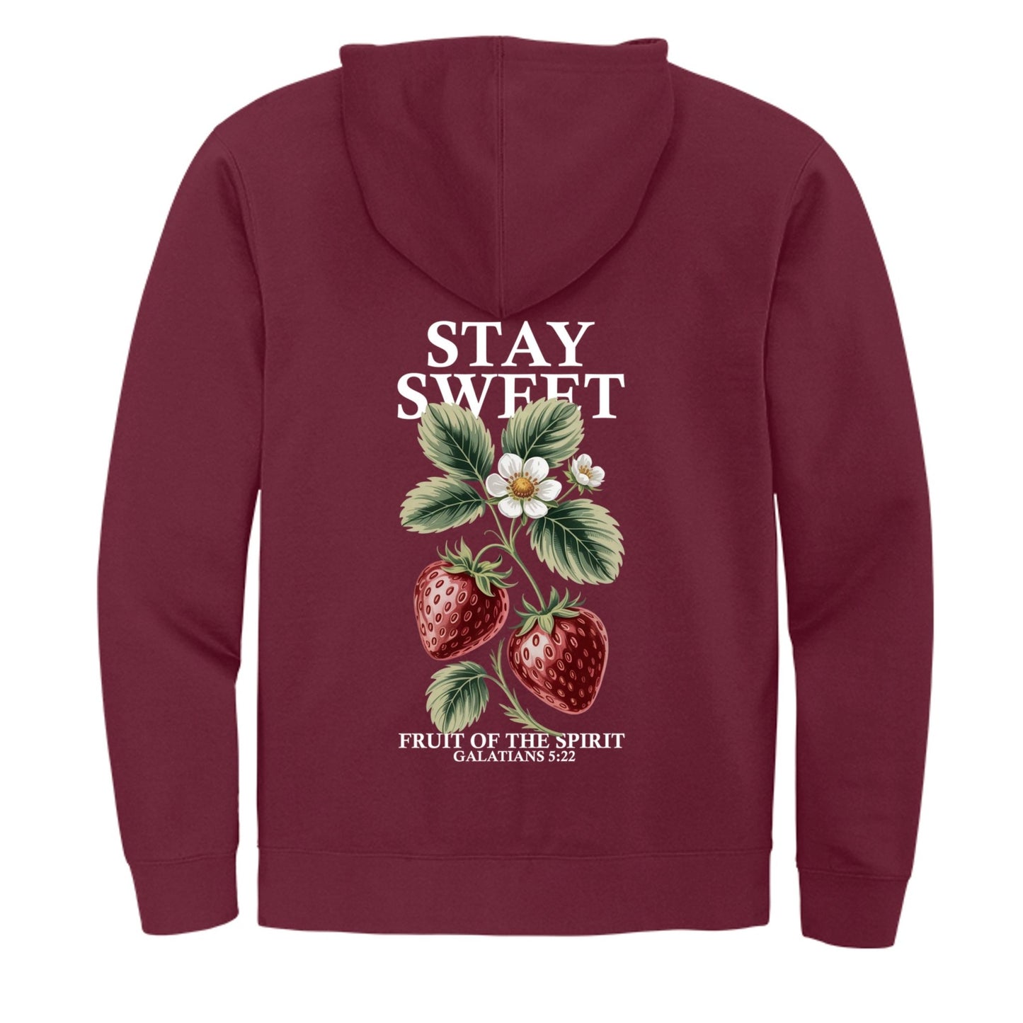 Stay Sweet Women's Christian Pullover Hooded Sweatshirt - ClaimedbyGodDesigns