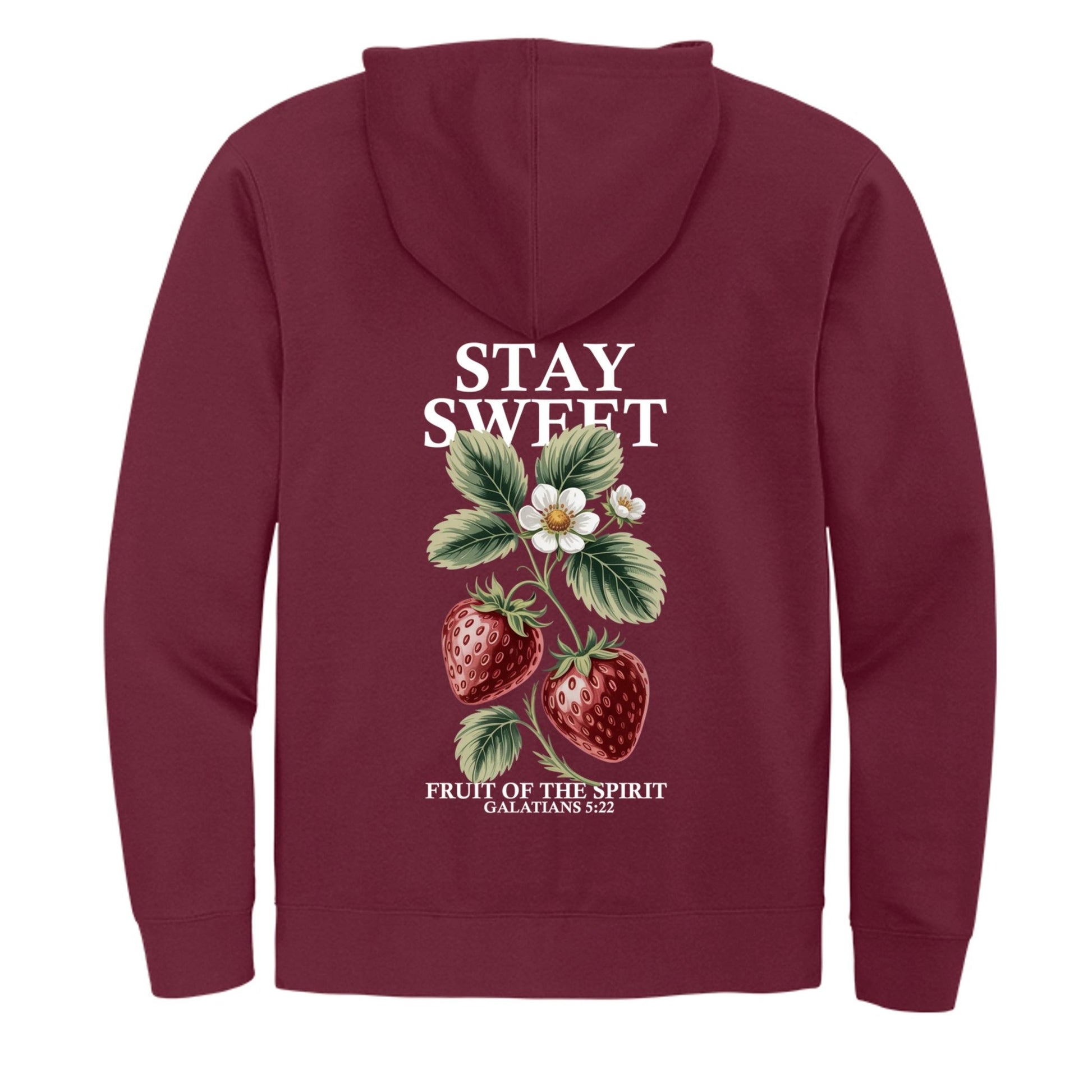 Stay Sweet Women's Christian Pullover Hooded Sweatshirt - ClaimedbyGodDesigns