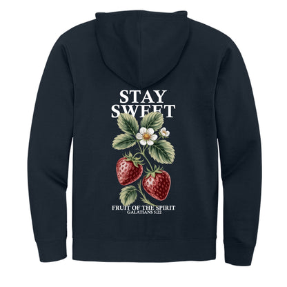 Stay Sweet Women's Christian Pullover Hooded Sweatshirt - ClaimedbyGodDesigns