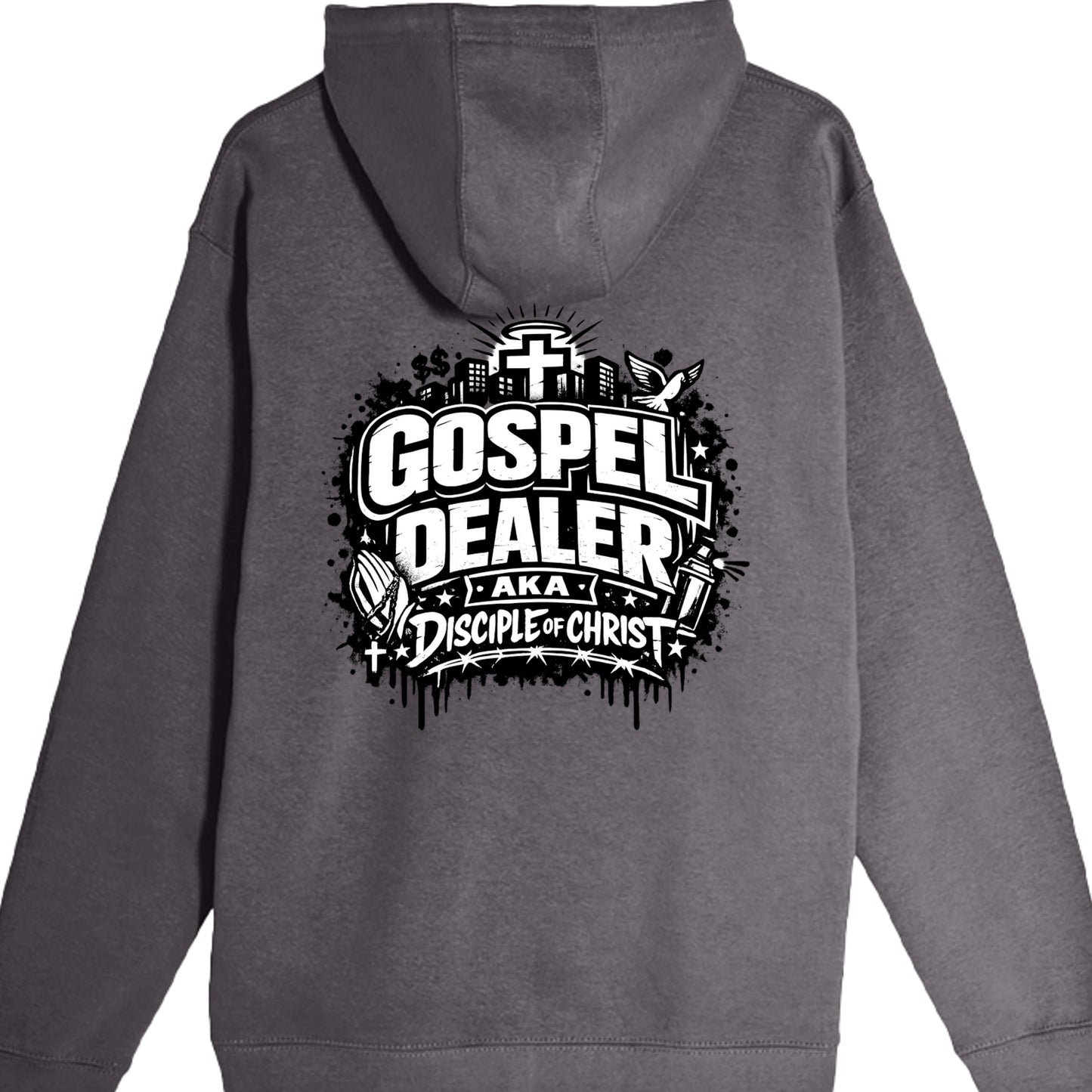 CHARCOAL HEATHER - LS14003 - BACK
