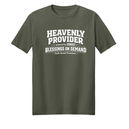 Heavenly Provider Faith T‑Shirt for Dads – Powered by Christ Father’s Day Gift - ClaimedbyGodDesigns