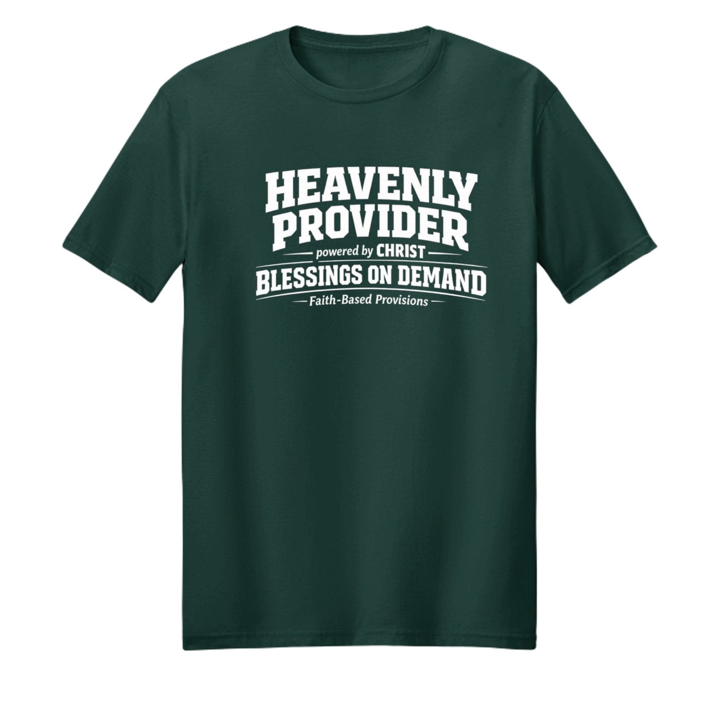 Heavenly Provider Faith T‑Shirt for Dads – Powered by Christ Father’s Day Gift - ClaimedbyGodDesigns