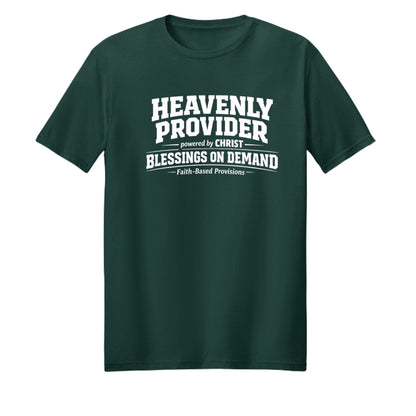 Heavenly Provider Faith T‑Shirt for Dads – Powered by Christ Father’s Day Gift - ClaimedbyGodDesigns
