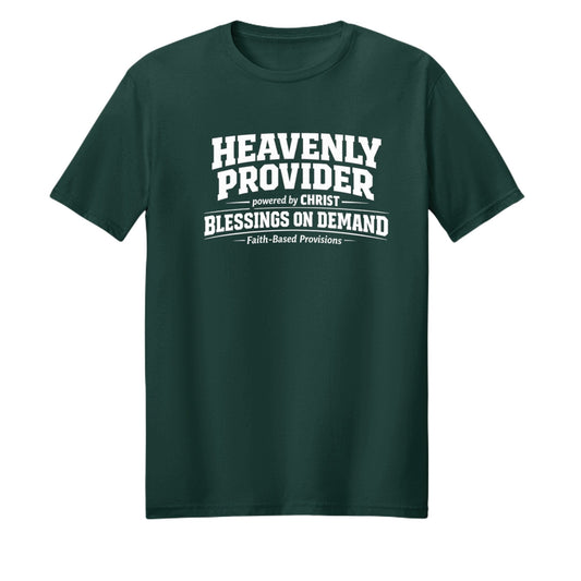 Heavenly Provider Faith T‑Shirt for Dads – Powered by Christ Father’s Day Gift - ClaimedbyGodDesigns