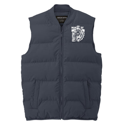 Man Of Faith Men's Christian Premium Puffer Vest - ClaimedbyGodDesigns