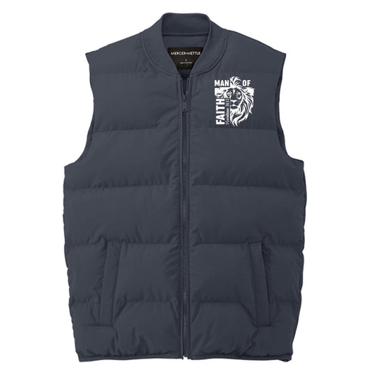 Man Of Faith Men's Christian Premium Puffer Vest - ClaimedbyGodDesigns