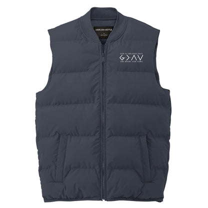 God Is Greater Than The Highs And Lows Men’s Christian Premium Puffer Vest - ClaimedbyGodDesigns