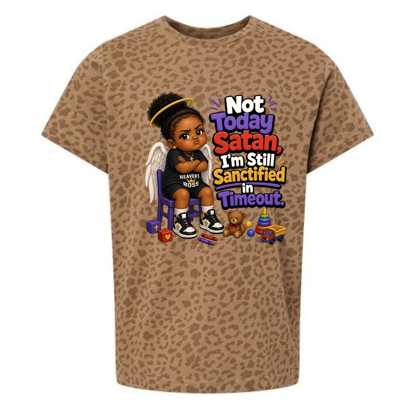 Not Today Satan I'm Still Sanctified In Time Out Toddler Christian T-shirt - ClaimedbyGodDesigns