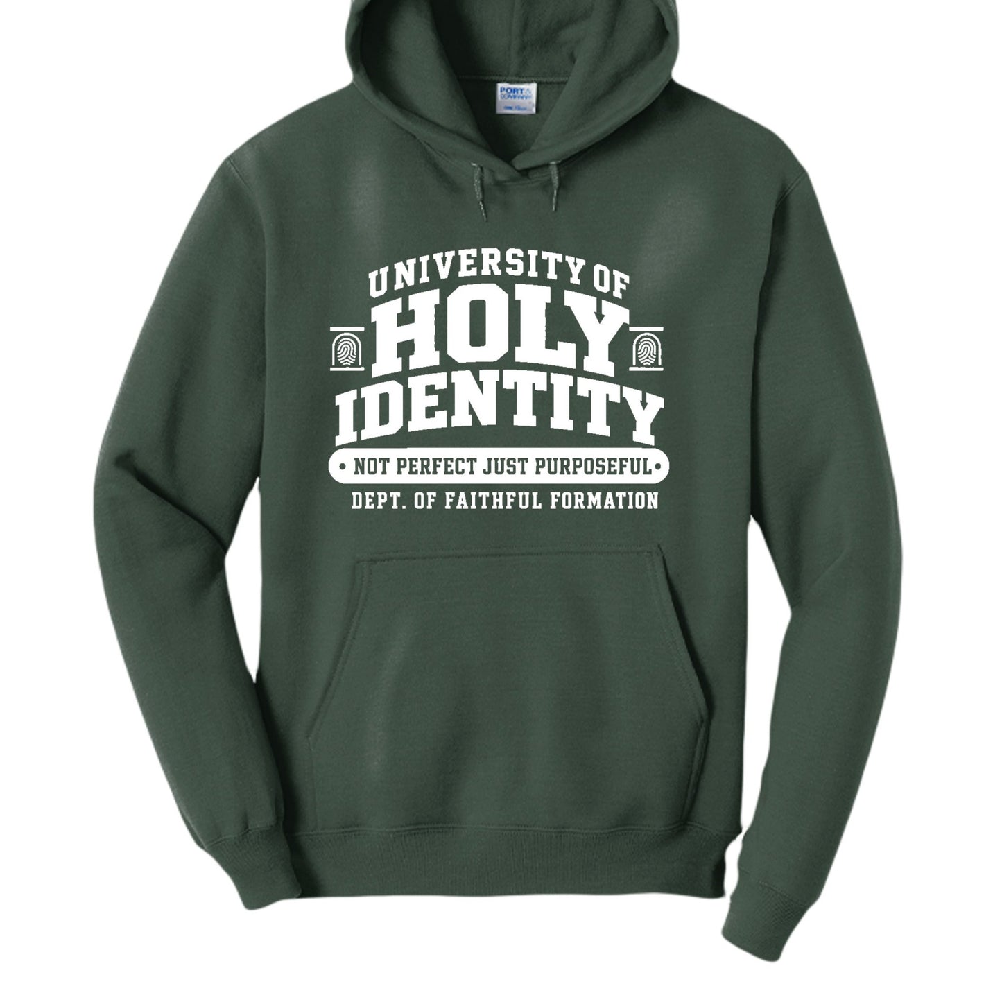 University Of Holy Identity Funny Christian University Pullover Hooded Sweatshirt - ClaimedbyGodDesigns