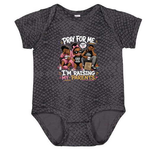 Pray For Me I'm Raising My Parents Baby Christian Jumpsuit - ClaimedbyGodDesigns