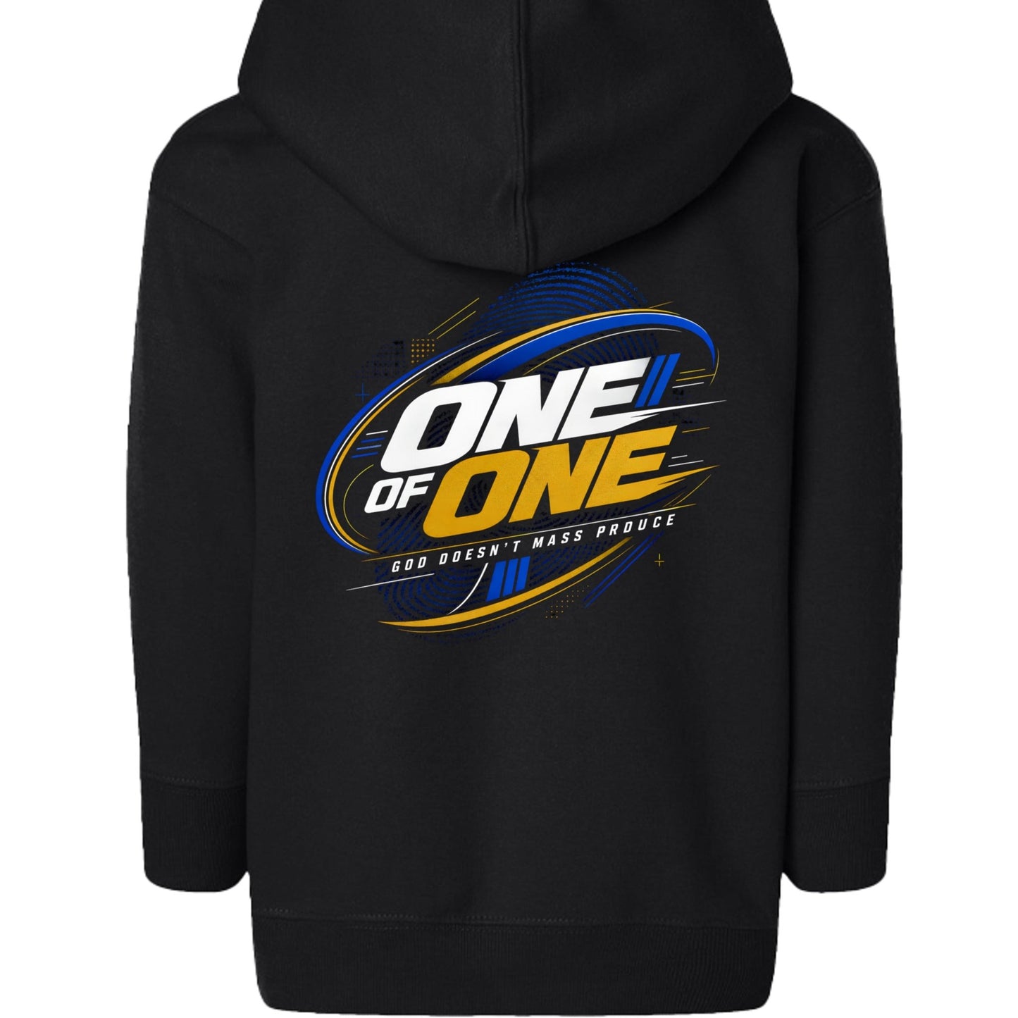 One Of One — God Does Not Mass Produce Toddler Christian Full‑Zip Hooded Sweatshirt** - ClaimedbyGodDesigns