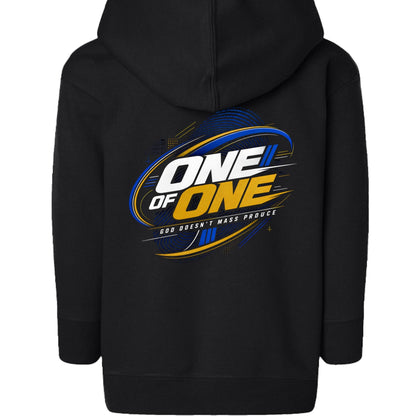 One Of One — God Does Not Mass Produce Toddler Christian Full‑Zip Hooded Sweatshirt** - ClaimedbyGodDesigns