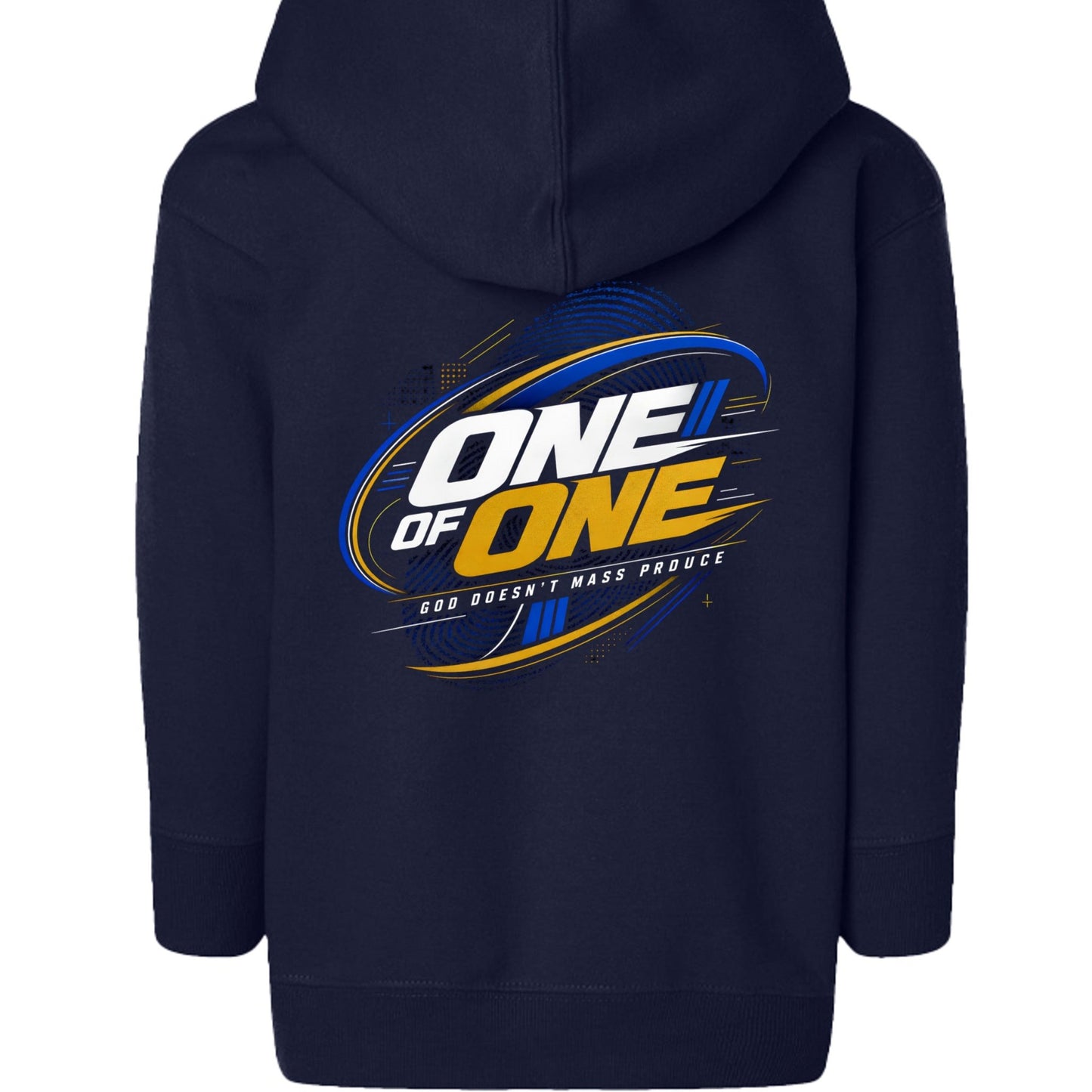 One Of One — God Does Not Mass Produce Toddler Christian Full‑Zip Hooded Sweatshirt** - ClaimedbyGodDesigns