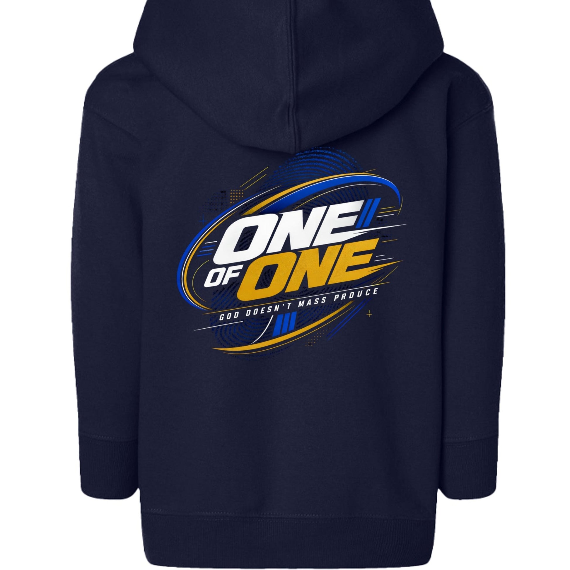 One Of One — God Does Not Mass Produce Toddler Christian Full‑Zip Hooded Sweatshirt** - ClaimedbyGodDesigns