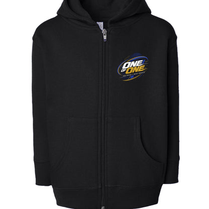 One Of One — God Does Not Mass Produce Toddler Christian Full‑Zip Hooded Sweatshirt** - ClaimedbyGodDesigns