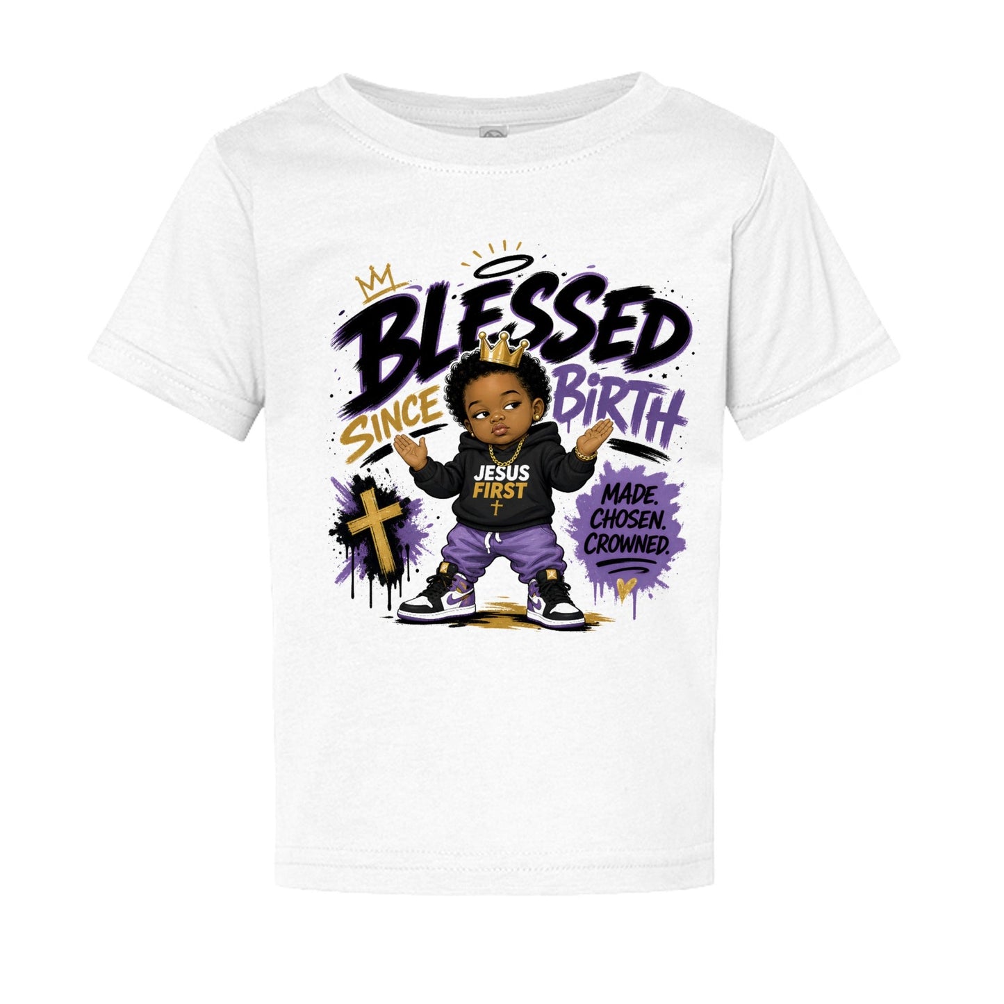 Blessed Since Birth Baby Christian T‑Shirt - ClaimedbyGodDesigns