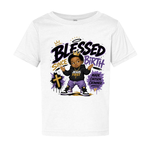 Blessed Since Birth Baby Christian T‑Shirt - ClaimedbyGodDesigns