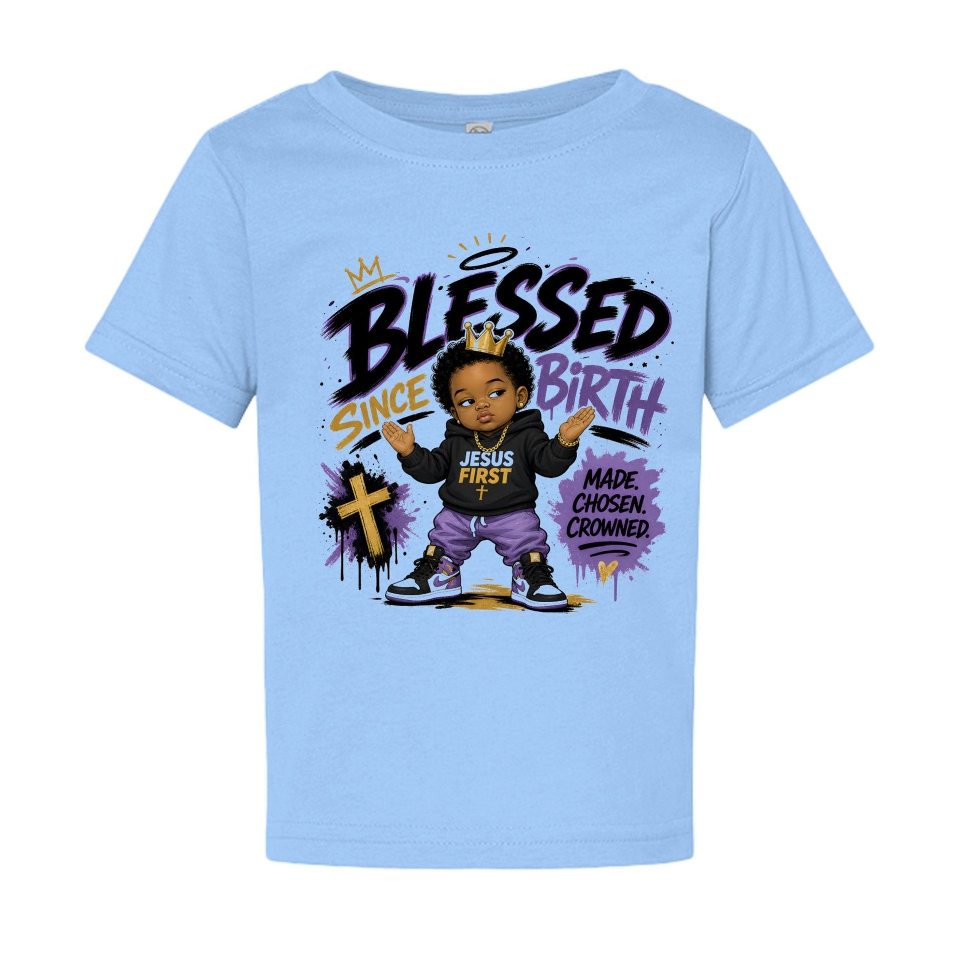Blessed Since Birth Baby Christian T‑Shirt - ClaimedbyGodDesigns