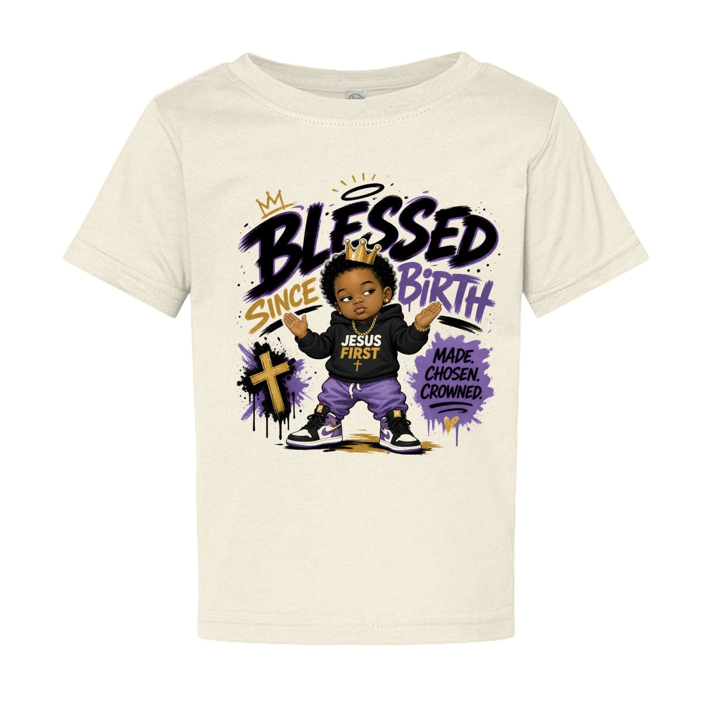 Blessed Since Birth Baby Christian T‑Shirt - ClaimedbyGodDesigns