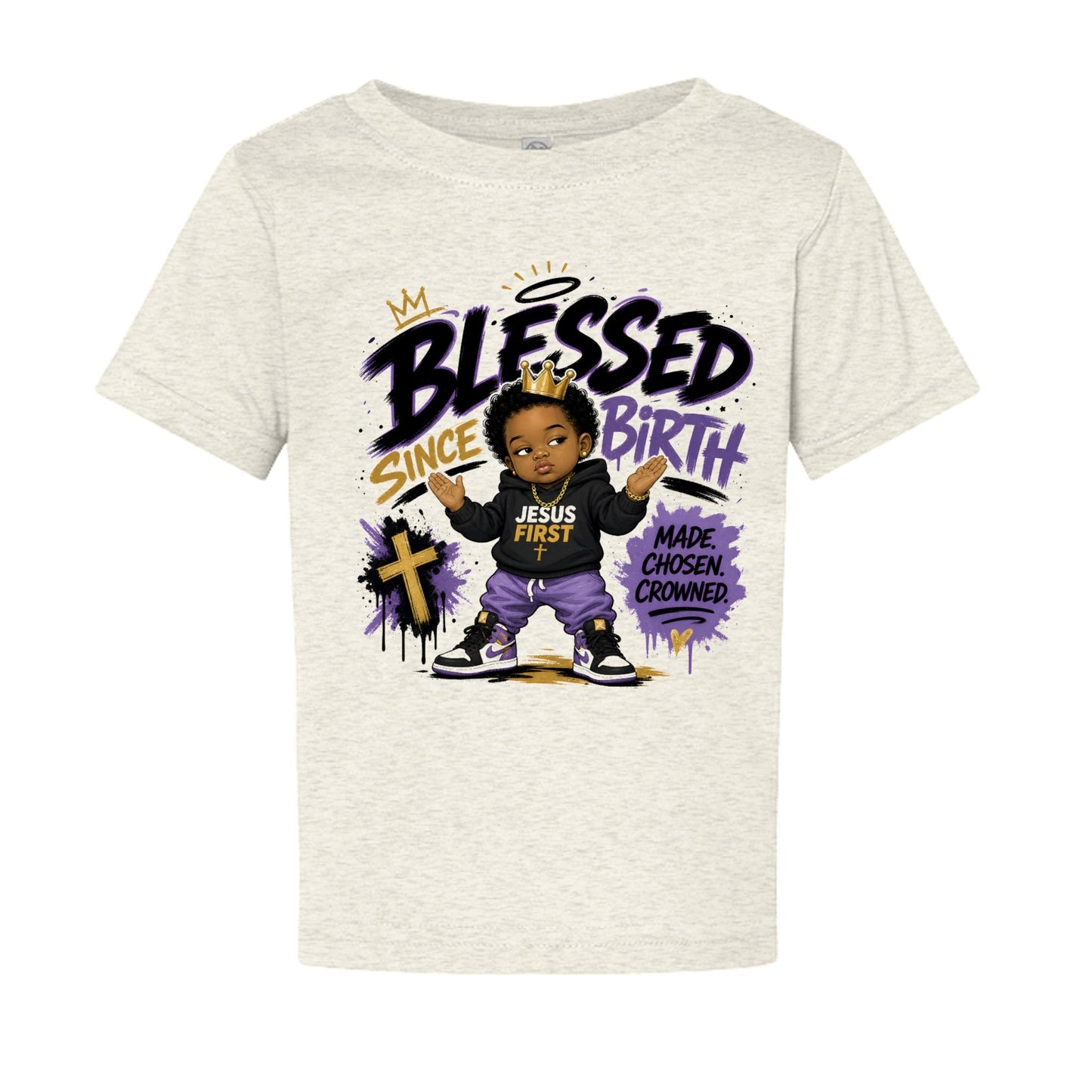 Blessed Since Birth Baby Christian T‑Shirt - ClaimedbyGodDesigns